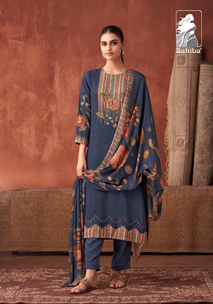 Shenaz By Sahiba Staple Twill Digital Printed Dress Material Wholesale Shop In Surat